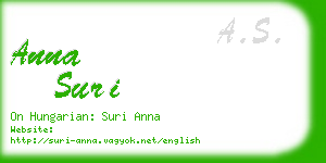 anna suri business card
